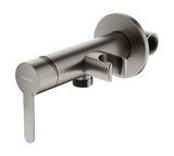 Смеситель для гигиенического душа с держателем лейки на корпусе Genebre KLOE Brushed Metal Графит 65144195267