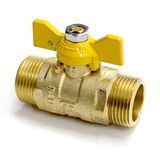 Кран кульовий для газу латунь Genebre 3615 07 1 1/4" DN32 PN5