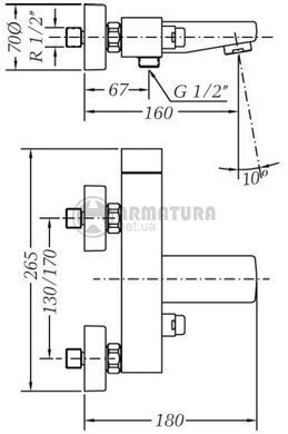 Смеситель для ванны GENEBRE Kenjo (63100264567)
