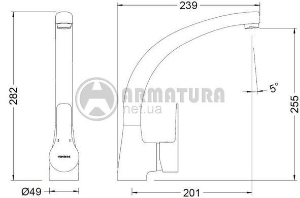Смеситель для кухонной раковины GENEBRE K8 (61203284566)