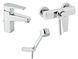Набор смесителей для душа без штанги GENEBRE Klip 03KL-shower ((64130164566+64110164566)