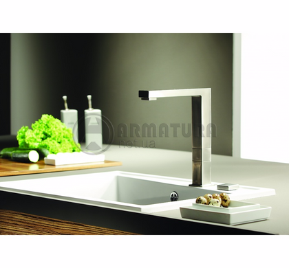 Смеситель для кухни, квадратный GENEBRE INOX, нерж. сталь, двухрежимный (65208186066)